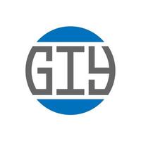 giy-Buchstaben-Logo-Design auf weißem Hintergrund. giy kreative Initialen Kreis Logo-Konzept. giy Briefgestaltung. vektor