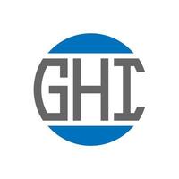 Ghi-Brief-Logo-Design auf weißem Hintergrund. Ghi kreative Initialen Kreis Logo-Konzept. Ghi-Buchstaben-Design. vektor