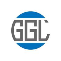 Ggl-Buchstaben-Logo-Design auf weißem Hintergrund. ggl kreative initialen kreis logokonzept. ggl Briefgestaltung. vektor