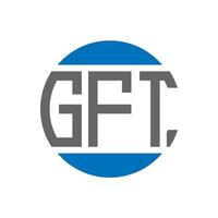 gft brev logotyp design på vit bakgrund. gft kreativ initialer cirkel logotyp begrepp. gft brev design. vektor