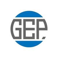 gep brev logotyp design på vit bakgrund. gep kreativ initialer cirkel logotyp begrepp. gep brev design. vektor