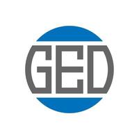 Geo-Brief-Logo-Design auf weißem Hintergrund. Geo kreative Initialen Kreis Logo-Konzept. Geo-Buchstaben-Design. vektor