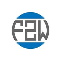 fzw-Brief-Logo-Design auf weißem Hintergrund. fzw kreative Initialen Kreis Logo-Konzept. fzw Briefgestaltung. vektor