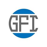 Gfi-Brief-Logo-Design auf weißem Hintergrund. gfi creative initials circle logo-konzept. GFI-Briefgestaltung. vektor