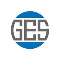 ges-Brief-Logo-Design auf weißem Hintergrund. ges kreative Initialen Kreis-Logo-Konzept. ges Briefgestaltung. vektor