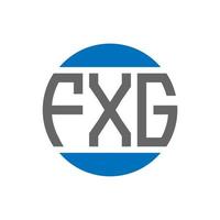 fxg-Brief-Logo-Design auf weißem Hintergrund. fxg kreative Initialen Kreis-Logo-Konzept. fxg Briefdesign. vektor
