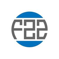fzz-Buchstaben-Logo-Design auf weißem Hintergrund. fzz kreative Initialen Kreis-Logo-Konzept. fzz Briefgestaltung. vektor