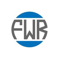 fwr-Buchstaben-Logo-Design auf weißem Hintergrund. fwr kreative Initialen Kreis Logo-Konzept. fwr Briefgestaltung. vektor