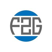 fzg-Brief-Logo-Design auf weißem Hintergrund. fzg kreative Initialen Kreis Logo-Konzept. fzg Briefgestaltung. vektor