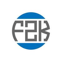 fzk brev logotyp design på vit bakgrund. fzk kreativ initialer cirkel logotyp begrepp. fzk brev design. vektor