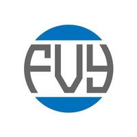 fvy-Buchstaben-Logo-Design auf weißem Hintergrund. fvy kreative Initialen Kreis Logo-Konzept. fvy Briefdesign. vektor