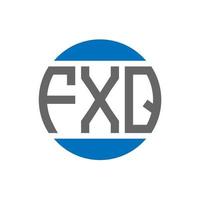 fxq-Brief-Logo-Design auf weißem Hintergrund. fxq kreative Initialen Kreis Logo-Konzept. fxq Briefdesign. vektor