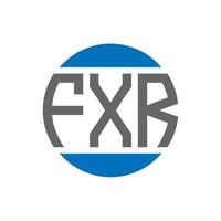 fxr-Brief-Logo-Design auf weißem Hintergrund. fxr kreative Initialen Kreis Logo-Konzept. fxr Briefgestaltung. vektor