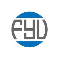 fyv-Buchstaben-Logo-Design auf weißem Hintergrund. fyv kreative initialen kreis logokonzept. fyv Briefdesign. vektor