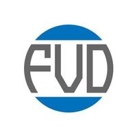 fvo-Brief-Logo-Design auf weißem Hintergrund. fvo kreative Initialen Kreis Logo-Konzept. fvo Briefgestaltung. vektor