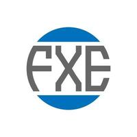 fxe-Brief-Logo-Design auf weißem Hintergrund. fxe kreative Initialen Kreis Logo-Konzept. fxe Briefgestaltung. vektor