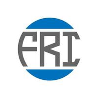 fri-Brief-Logo-Design auf weißem Hintergrund. fr kreative initialen kreis logokonzept. fr briefgestaltung. vektor