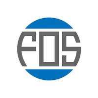 fos-Brief-Logo-Design auf weißem Hintergrund. fos creative initials circle logo-konzept. fos Briefgestaltung. vektor