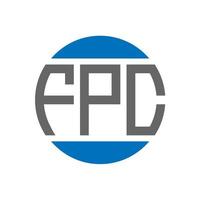 fpc-Brief-Logo-Design auf weißem Hintergrund. fpc kreative Initialen Kreis Logo-Konzept. fpc Briefgestaltung. vektor