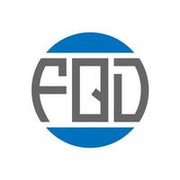 fqd-Brief-Logo-Design auf weißem Hintergrund. fqd kreative Initialen Kreis Logo-Konzept. fqd Briefgestaltung. vektor