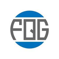 fqg-Brief-Logo-Design auf weißem Hintergrund. fqg kreative Initialen Kreis-Logo-Konzept. fqg Briefgestaltung. vektor