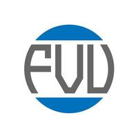 fvu brev logotyp design på vit bakgrund. fvu kreativ initialer cirkel logotyp begrepp. fvu brev design. vektor