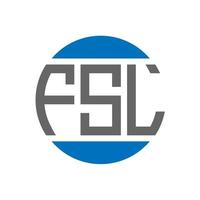 fsl-Brief-Logo-Design auf weißem Hintergrund. fsl kreative initialen kreis logokonzept. fsl Briefgestaltung. vektor