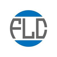 flc-Brief-Logo-Design auf weißem Hintergrund. flc kreative Initialen Kreis Logo-Konzept. flc Briefgestaltung. vektor