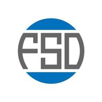 fso-Brief-Logo-Design auf weißem Hintergrund. fso kreative initialen kreis logokonzept. fso Briefgestaltung. vektor