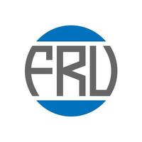 fru-Brief-Logo-Design auf weißem Hintergrund. fru kreative Initialen Kreis Logo-Konzept. fru Briefgestaltung. vektor