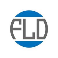 flo-Brief-Logo-Design auf weißem Hintergrund. flo kreative Initialen Kreis Logo-Konzept. Flo-Briefgestaltung. vektor