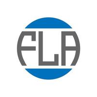 fla brev logotyp design på vit bakgrund. fla kreativ initialer cirkel logotyp begrepp. fla brev design. vektor