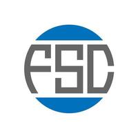 fsc-Brief-Logo-Design auf weißem Hintergrund. fsc creative initials circle logo-konzept. fsc Briefgestaltung. vektor