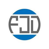 fjd-Buchstaben-Logo-Design auf weißem Hintergrund. fjd creative initials circle logo-konzept. fjd Briefgestaltung. vektor
