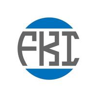 fki-Brief-Logo-Design auf weißem Hintergrund. fki creative initials circle logo-konzept. fki Briefgestaltung. vektor