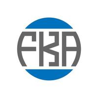 fka brev logotyp design på vit bakgrund. fka kreativ initialer cirkel logotyp begrepp. fka brev design. vektor