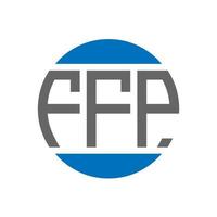 ffp-Brief-Logo-Design auf weißem Hintergrund. ffp kreative Initialen Kreis Logo-Konzept. ffp Briefgestaltung. vektor