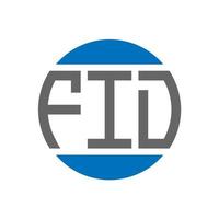 fid brev logotyp design på vit bakgrund. fid kreativ initialer cirkel logotyp begrepp. fid brev design. vektor