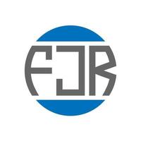 fjr-Brief-Logo-Design auf weißem Hintergrund. fjr creative initials circle logo-konzept. fjr Briefgestaltung. vektor