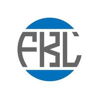 fkl-Brief-Logo-Design auf weißem Hintergrund. fkl kreative Initialen Kreis Logo-Konzept. fkl Briefgestaltung. vektor