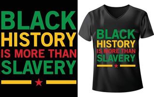 svart historia månad t-shirt design vektor