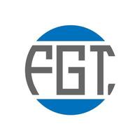 fgt-Brief-Logo-Design auf weißem Hintergrund. fgt kreatives Initialen-Kreis-Logo-Konzept. vektor