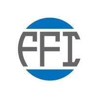ffi-Brief-Logo-Design auf weißem Hintergrund. ffi creative initials circle logo-konzept. ffi Briefgestaltung. vektor