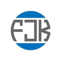 fjk-Buchstaben-Logo-Design auf weißem Hintergrund. fjk creative initials circle logo-konzept. fjk Briefgestaltung. vektor