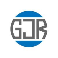 gjr-Brief-Logo-Design auf weißem Hintergrund. gjr kreative initialen kreis logokonzept. vektor