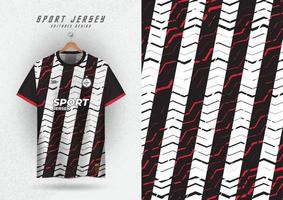 Hintergrund-Mock-up für Sport-Trikot-Fußball-Laufrennen, Streifen-Schwarz-Weiß-Muster. vektor