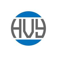 hvy-Buchstaben-Logo-Design auf weißem Hintergrund. hvy kreative Initialen Kreis Logo-Konzept. hvy Briefdesign. vektor