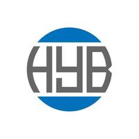 hyb brev logotyp design på vit bakgrund. hyb kreativ initialer cirkel logotyp begrepp. hyb brev design. vektor