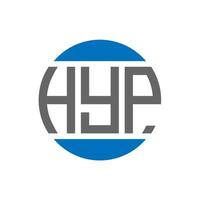 hyp brev logotyp design på vit bakgrund. hyp kreativ initialer cirkel logotyp begrepp. hyp brev design. vektor