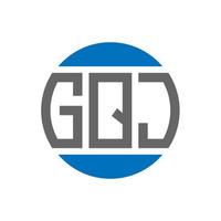 gqj-Brief-Logo-Design auf weißem Hintergrund. gqj kreative initialen kreis logokonzept. gqj Briefgestaltung. vektor